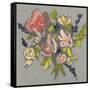 Blush & Paynes Bouquet I-Jennifer Goldberger-Framed Stretched Canvas