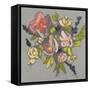 Blush & Paynes Bouquet I-Jennifer Goldberger-Framed Stretched Canvas