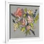 Blush & Paynes Bouquet I-Jennifer Goldberger-Framed Art Print