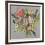 Blush & Paynes Bouquet I-Jennifer Goldberger-Framed Art Print