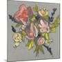 Blush & Paynes Bouquet I-Jennifer Goldberger-Mounted Art Print