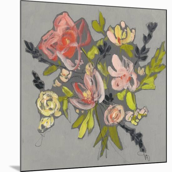 Blush & Paynes Bouquet I-Jennifer Goldberger-Mounted Art Print