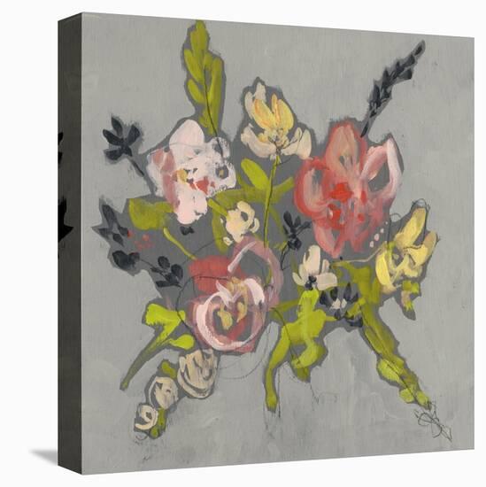Blush & Paynes Bouquet II-Jennifer Goldberger-Stretched Canvas
