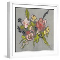 Blush & Paynes Bouquet II-Jennifer Goldberger-Framed Art Print