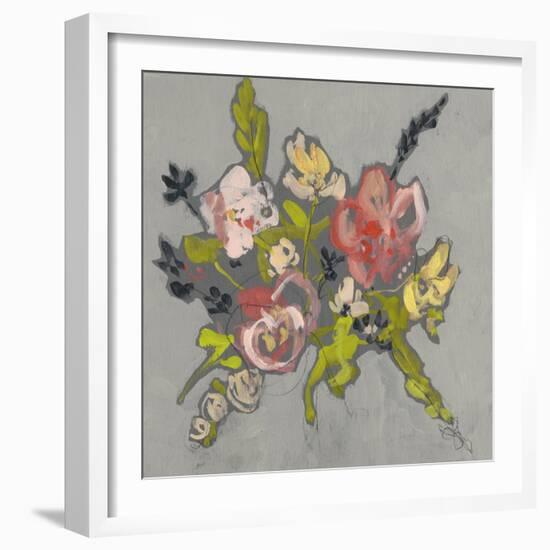 Blush & Paynes Bouquet II-Jennifer Goldberger-Framed Art Print