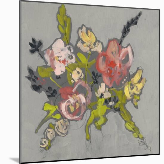 Blush & Paynes Bouquet II-Jennifer Goldberger-Mounted Art Print