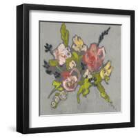 Blush & Paynes Bouquet II-Jennifer Goldberger-Framed Art Print