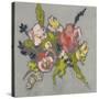 Blush & Paynes Bouquet II-Jennifer Goldberger-Stretched Canvas