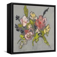 Blush & Paynes Bouquet II-Jennifer Goldberger-Framed Stretched Canvas