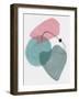 Blush Pink and Teal Abstract Shapes II-Eline Isaksen-Framed Art Print