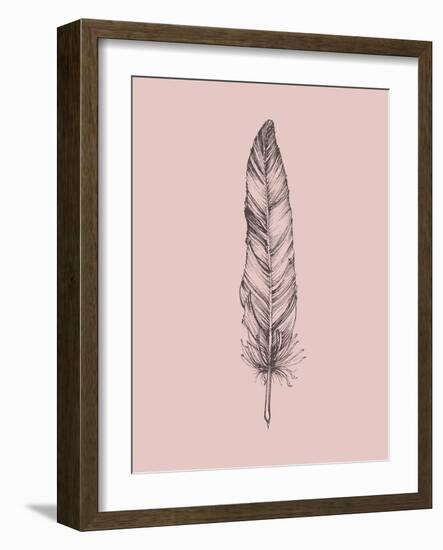 Blush Pink Feather III-Jensen Adamsen-Framed Art Print