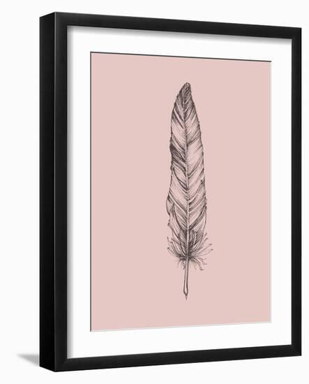 Blush Pink Feather III-Jensen Adamsen-Framed Art Print