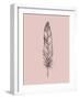Blush Pink Feather III-Jensen Adamsen-Framed Art Print