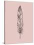 Blush Pink Feather III-Jensen Adamsen-Stretched Canvas