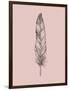 Blush Pink Feather III-Jensen Adamsen-Framed Art Print