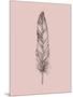 Blush Pink Feather III-Jensen Adamsen-Mounted Art Print