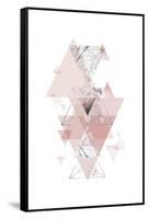 Blush Pink Marbled Geometric-Urban Epiphany-Framed Stretched Canvas