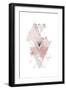 Blush Pink Marbled Geometric-Urban Epiphany-Framed Art Print