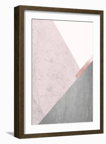 Blush Pink Mountains 1-Urban Epiphany-Framed Art Print