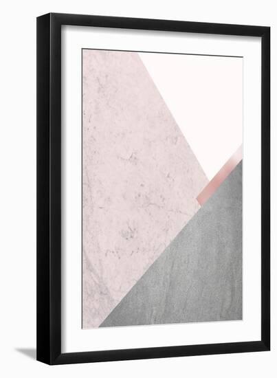 Blush Pink Mountains 1-Urban Epiphany-Framed Art Print