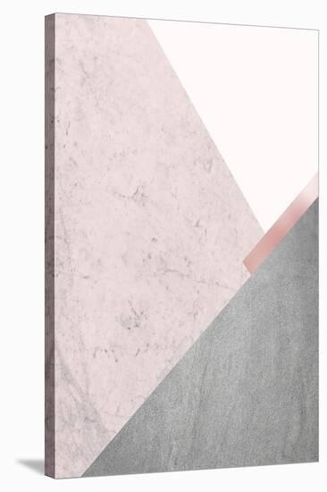 Blush Pink Mountains 1-Urban Epiphany-Stretched Canvas