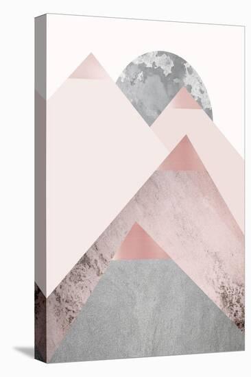 Blush Pink Mountains 2-Urban Epiphany-Stretched Canvas