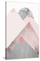 Blush Pink Mountains 2-Urban Epiphany-Stretched Canvas