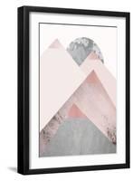 Blush Pink Mountains 2-Urban Epiphany-Framed Art Print