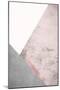 Blush Pink Mountains 3-Urban Epiphany-Mounted Art Print