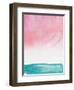 Blush Pink Sunset Watercolor-Hallie Clausen-Framed Art Print