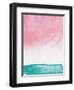 Blush Pink Sunset Watercolor-Hallie Clausen-Framed Art Print