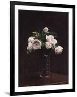 Blush Roses in a Glass, C.1860-1900-Henri Fantin-Latour-Framed Giclee Print