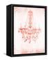 Blush Silver Chandelier-OnRei-Framed Stretched Canvas