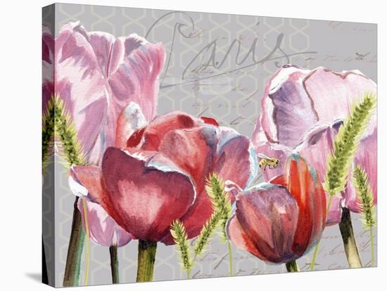Blush Tulips I-Redstreake-Stretched Canvas