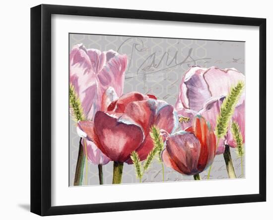 Blush Tulips I-Redstreake-Framed Art Print