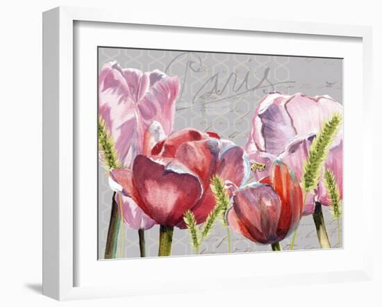 Blush Tulips I-Redstreake-Framed Art Print