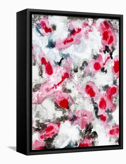 Blushing blooms 1-Li Bo-Framed Stretched Canvas
