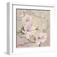 Blushing Magnolias-Julia Purinton-Framed Art Print