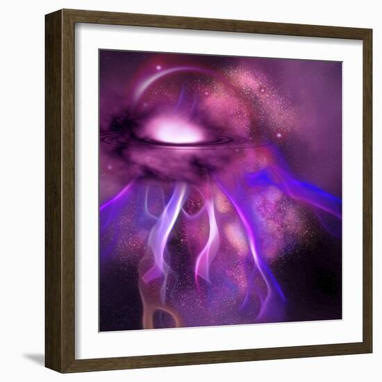 Blushing Nebula-null-Framed Art Print