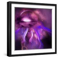 Blushing Nebula-null-Framed Art Print