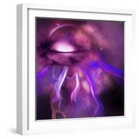 Blushing Nebula-null-Framed Art Print