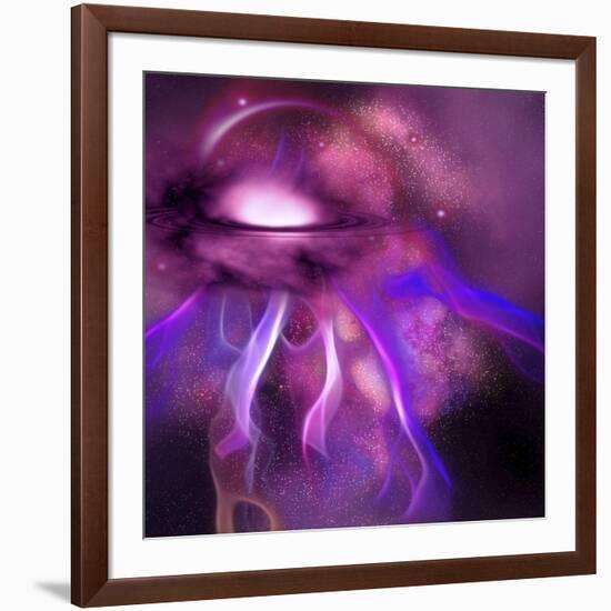 Blushing Nebula-null-Framed Art Print