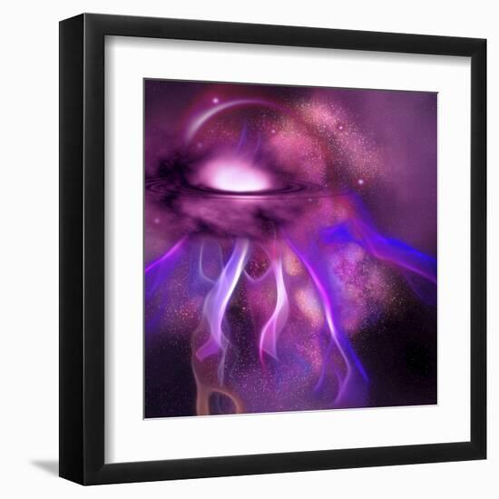 Blushing Nebula-null-Framed Art Print