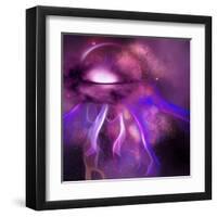 Blushing Nebula-null-Framed Art Print