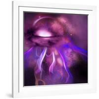 Blushing Nebula-null-Framed Art Print