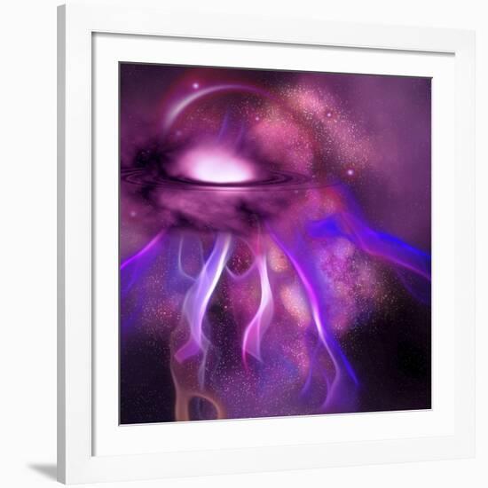 Blushing Nebula-null-Framed Art Print