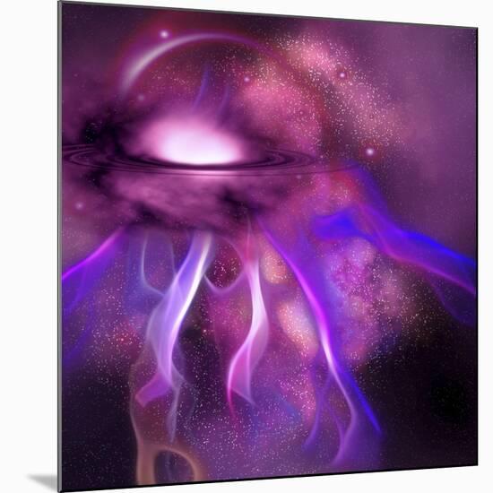 Blushing Nebula-null-Mounted Art Print