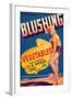 Blushing Vegetable Label - Firebaugh, CA-Lantern Press-Framed Art Print