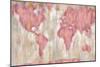 Blushing World Map v2 Crop-Silvia Vassileva-Mounted Art Print