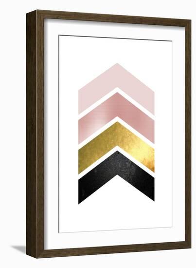 BlushPink Gold 1-Urban Epiphany-Framed Art Print